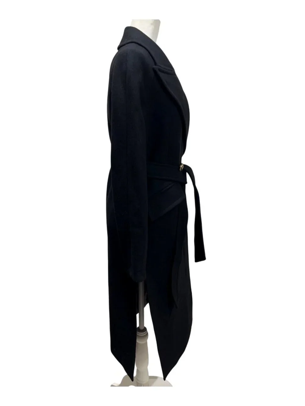 Veronica Beard Women XS Wool Coat Frattini Dickey Double-Breasted Black $998 NEW - Picture 2 of 12